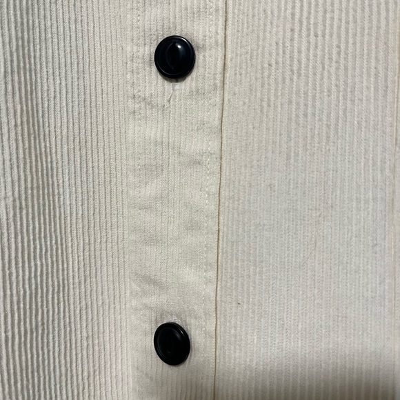 Frank And Oak Men’s Corduroy Overshirt Jacket- L - Cream Casual Utility Style - Picture 7 of 16